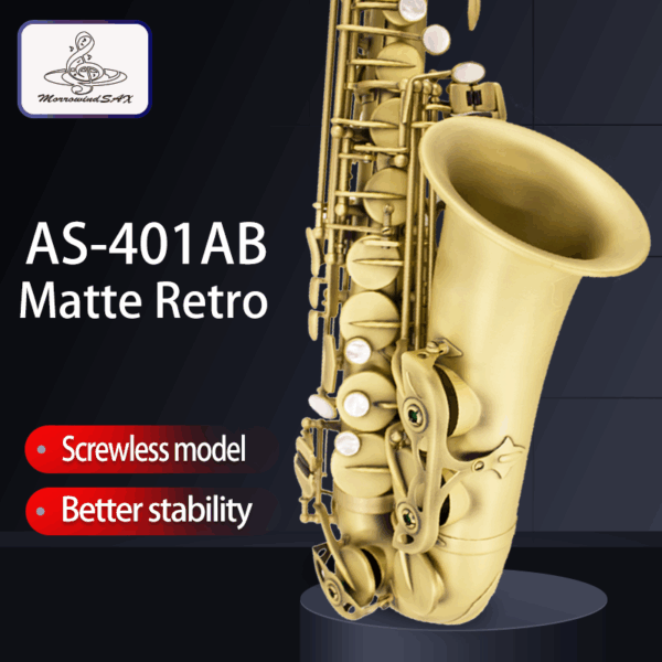 Morning Breeze bE AS-401AB Vintage Matte Screwless Alto Saxophone